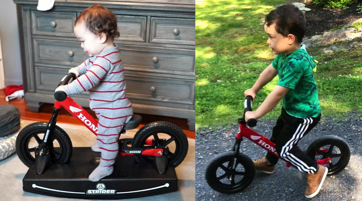 stryder in both rocker configuration and in balance bike configuration